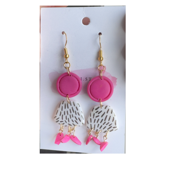 Pink Rhythm – Playful Dangle Earrings