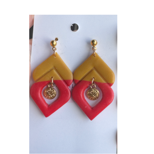 Sunset Frame – Geometric Statement Earrings