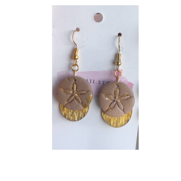 Golden Shore – Organic Texture Earrings